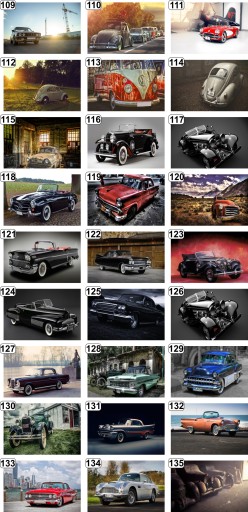 Плакаты с винтажными автомобилями Oldtimer - множество дизайнов, 100 см