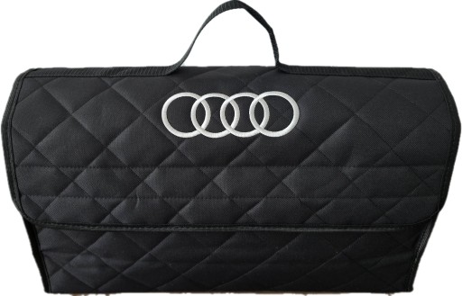 Torba do bagażnika auta Organizer Kuferek rzepy AUDI ZNACZEK PIERŚCIENIE