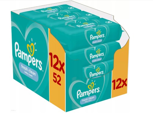 Салфетки Pampers Fresh Clean 12 x 52 = 624 шт.