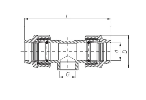 PE TRÓJNIK SKRĘCANY GW 32X1X32 DO WODY