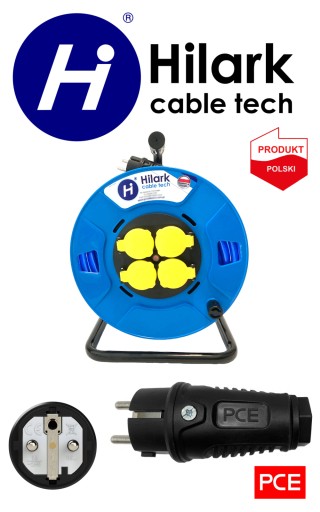 Удлинительный кабель полиуретановый синий H07BQ-F 3x2,5 PUR 45м барабан
