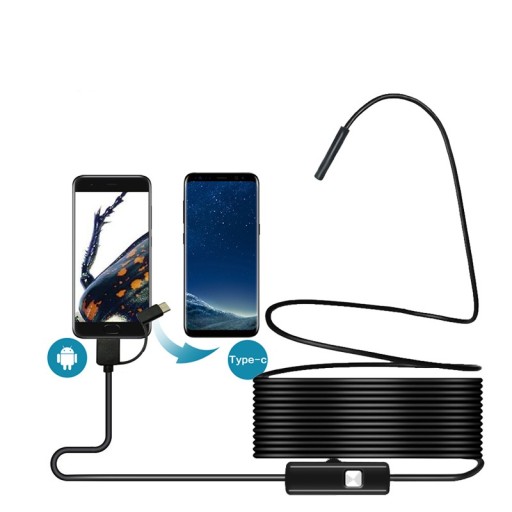 KAMERA INSPEKCYJNA ENDOSKOP USB APP 5,5mm 10m