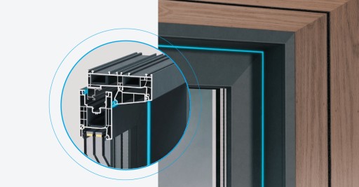Раздвижные двери и окна для террасы и балкона HSL 200x210, правые, антрацитовые, в наличии