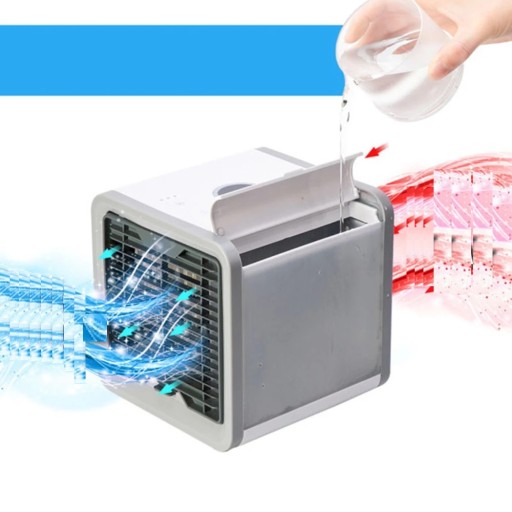 KLIMATYZATOR przenośny mini klimatyzacja LED USB