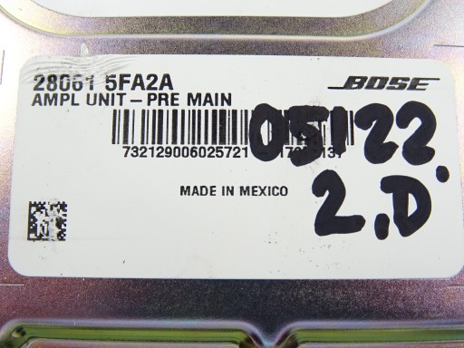 NISSAN MICRA K14 УСИЛИТЕЛЬ BOSE 280615FA2A