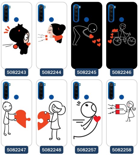 Etui do Xiaomi Redmi Note 8T Love serce dla par