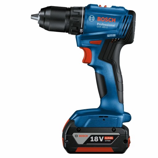 Бесщеточная отвертка Bosch GSR 185 LI, аккумуляторы 2 x 2,0 Ач