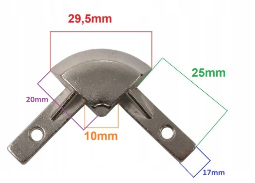 NAROŻNIK R RÓG MOCUJĄCY DO RAM ZATRZASKOWYCH Z PROFILEM 20mm 4 SZTUKI