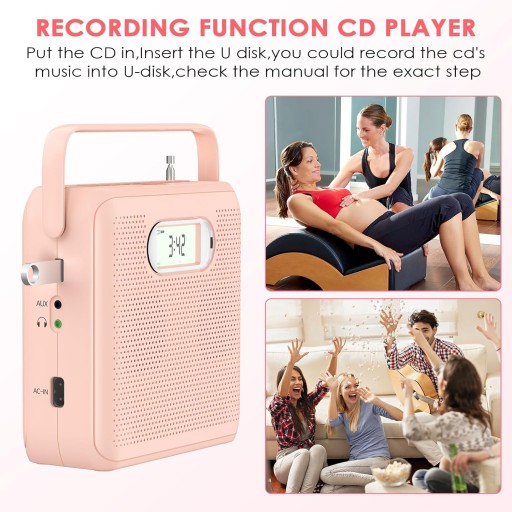 ПОРТАТИВНЫЙ CD-ПЛЕЕР GUERAY FM С ЖК-ЭКРАНОМ И РУЧКОЙ PRO