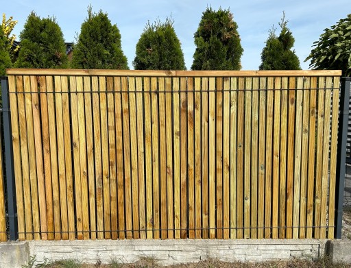Ogrodzenie płot sztacheta mata panel 3d osłona do panela 3d taśma drewno