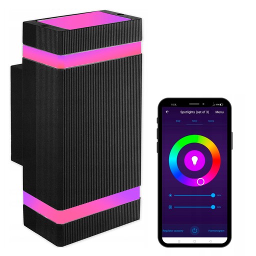 Подвесной светильник Садовый бра LED Smart 2x GU10 RGB Tuya SuperLED