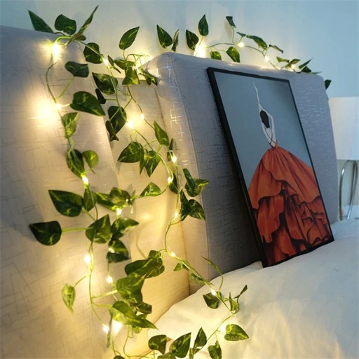 Садовая солнечная гирлянда 100LED 10м плющ