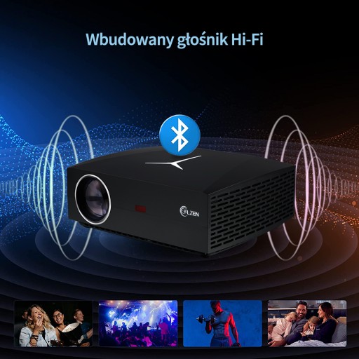 FULL HD 1080P Projektor WiFi Rzutnik Android FLZEN