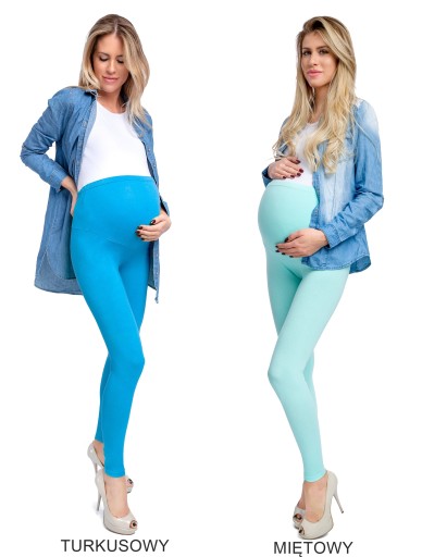LEGGINSY getry CIĄŻOWE bawełniane zestaw 3szt S/36