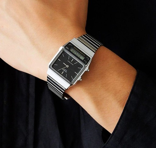 ЧАСЫ CASIO AQ-800E-1A ПРЯМОУГОЛЬНЫЕ РЕТРО-КЛАССИЧЕСКИЕ ЧАСЫ В ОРИГИНАЛЬНОЙ КОРОБКЕ