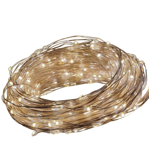 LAMPKI CHOINKOWE ŁEZKI 100 LED CIEPŁA BIEL 10 M
