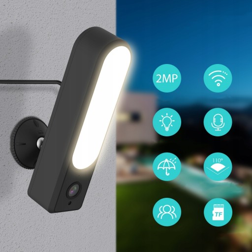 KAMERA Z LAMPĄ LED BEZPRZEWODOWA ZEWNĘTRZNA WIFI