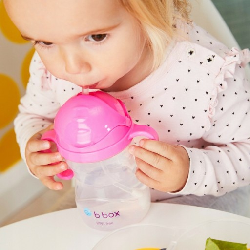 KUBEK NIEKAPEK B.BOX SZARY 240 ML OBCIĄŻONA SŁOMKA