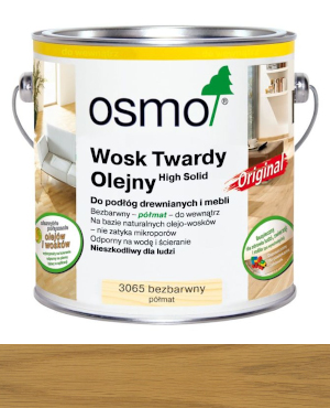 Osmo 3065 Масло с твердым воском, масло 0,125л Полуматовое