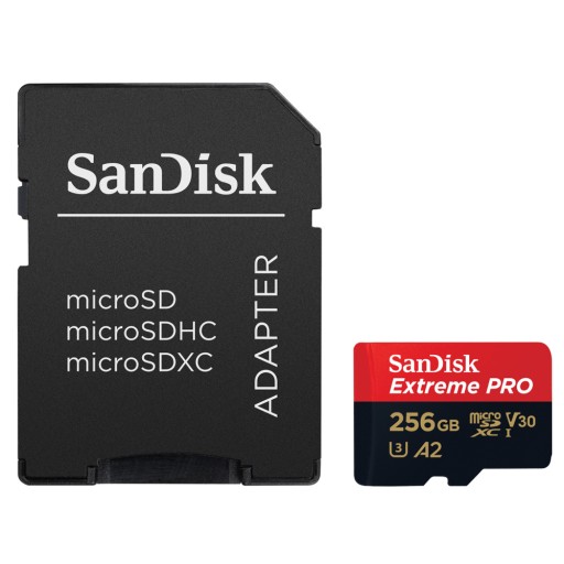 Карта Sandisk microSD Extreme Pro 256 ГБ, 200 МБ/с, 4K