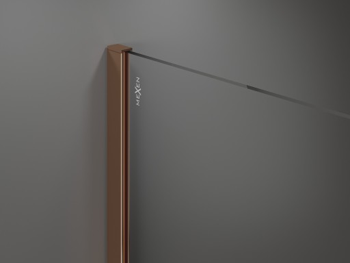 MEXEN KIOTO ŚCIANKA PRYSZNICOWA WALK-IN 80 x 200 CM ROSE GOLD szkło 8 mm