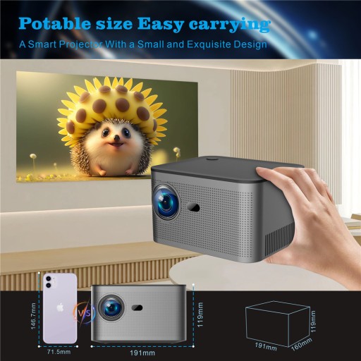 HY350 Умный проектор для дома и кемпинга с электрофокусом Android11 ​​1080P