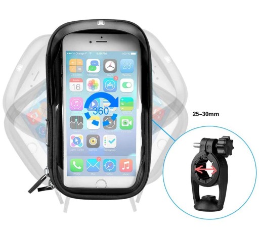 WODOODPORNY UCHWYT TELEFON MOTOCYKL 4-6,5″ DASZEK