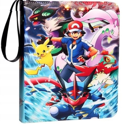 Duży Album Na 400 Kart z Pikachu Segregator + Oryginalna Karta Pokemon