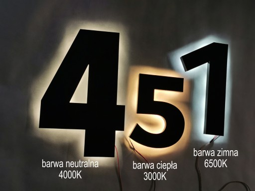 Подсветка НОМЕР ДОМА 30 см, 1 цифра + 1 буква + датчик смены