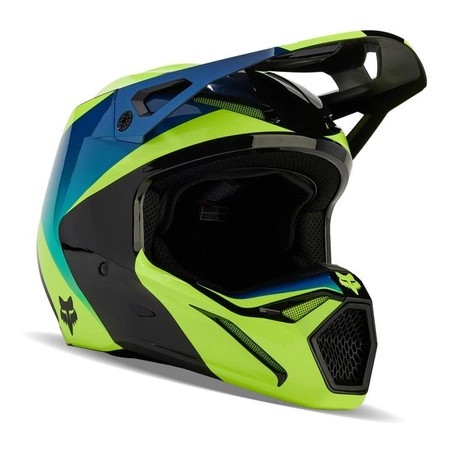Крестовой шлем FOX V1 STREAK BLACK/YELLOW, флуоресцентный желтый, синий, черный, БЕСПЛАТНО