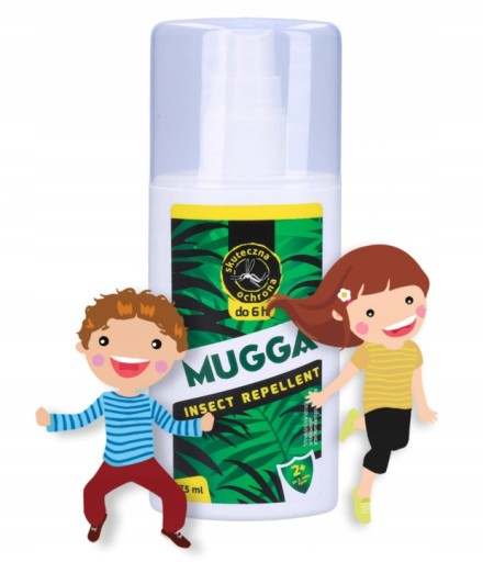СПРЕЙ MUGGA 9,5% ДЭТА ОТ КОМАРНЫХ КЛЕЩЕЙ ДЛЯ ДЕТЕЙ