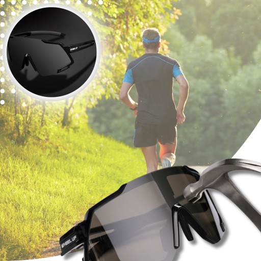 OKULARY ROWEROWE FOTOCHROMOWE OKULARY NA ROWER SPORTOWE FOTOCHROMY + CZAPKA