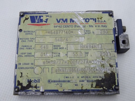 VM MOTORI 64B/4 SCHMIDT SWINGO КУРС КЛАПАНА