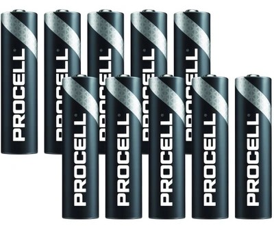 10 батарей AAA LR03 DURACELL PROCELL CONS 1,5 В