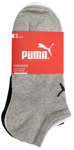 6 PAR PUMA SKARPETY STOPKI MULTI BIAŁY CZARNY SZARY 35/38