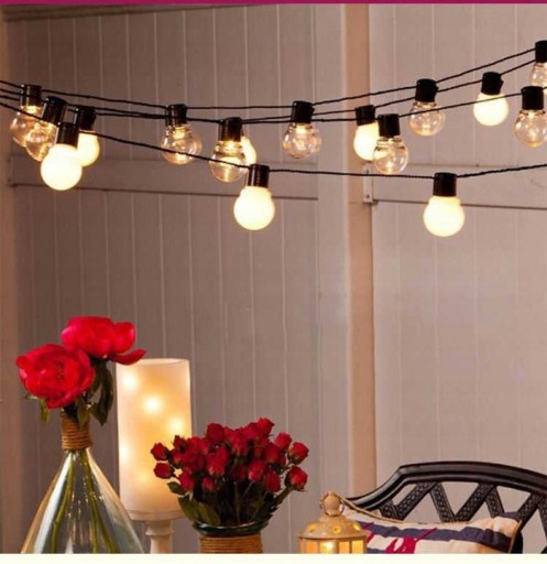 Girlanda Ogrodowa Solarna 30 LED 6,2m Lampki Zewnętrzne do Ogrodu SOLARNE