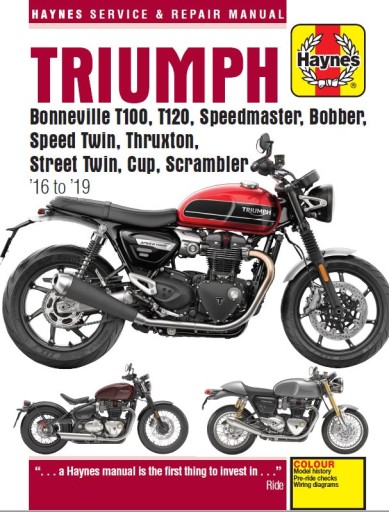 КНИГА О РЕМОНТЕ МОТОЦИКЛА TRIUMPH STREET CUP 900cc ИНСТРУКЦИЯ