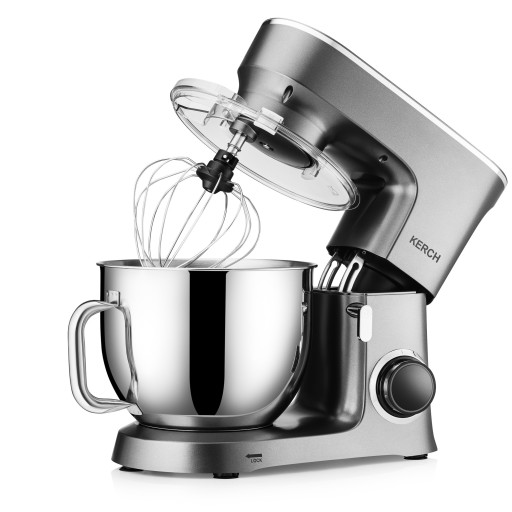 КУХОННЫЙ ПРОЦЕССОР ПЛАНЕТАРНЫЙ МИКСЕР KERCH BAKER GREY 7л 3000Вт АКСЕССУАРЫ