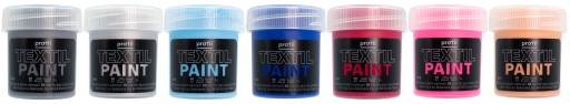 Duży zestaw 12 farb do malowania ciemnych tkanin jeans bawełna len 12x25ml