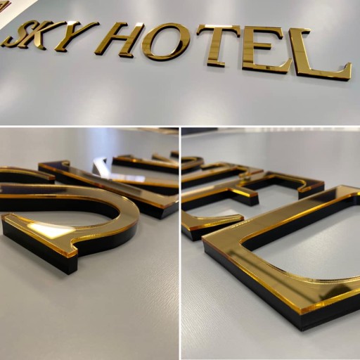 Креативный ЛОГОТИП 3D буквы Plexi Styrodur Знаки