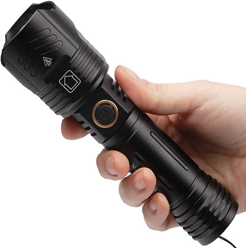 СУПЕРМОЩНЫЙ ПРОЧНЫЙ РУЧНОЙ ФОНАРЬ С POWERBANK X-BALOG ZOOM AKU OR 3AAA