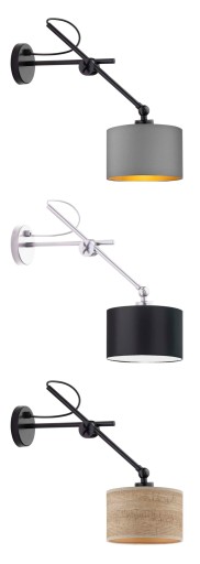 Kinkiet lampa ścienna abażur LED E27 kinkiet ścienny welurowy