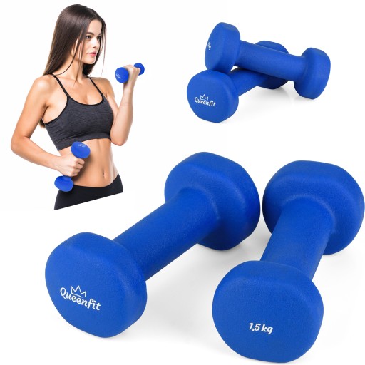 НЕОПРЕНОВЫЕ ТУНЕРЫ ДЛЯ ФИТНЕСА 2X1,5 КГ QUEENFIT