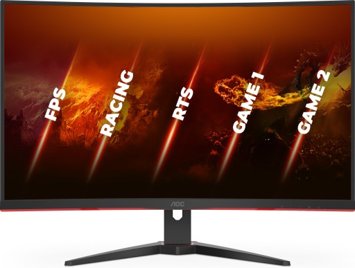 32-дюймовый игровой монитор AOC 240 Гц VA со светодиодной подсветкой DP HDMI ИЗОГНУТЫЙ