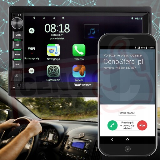 АВТОМОБИЛЬНАЯ РАДИО 2DIN NEXUS VORDON AC-8290U BELFAST ANDROID WiFi