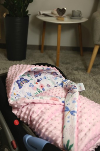 ОДЕЯЛО BABYMAM MINKY ДЛЯ АВТОКРЕСЛА ТЕПЛАЯ ПОЛЫШКА С КАПЮШОНОМ