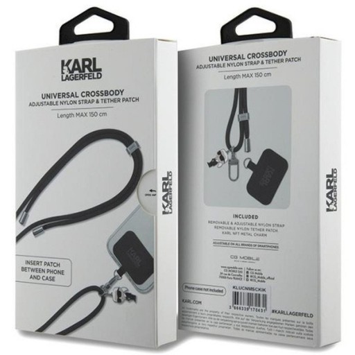 Ремешок для телефона Karl Lagerfeld CBDY Cord - черный