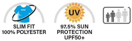 Рашгард UV Футболка SEAC T-SUN с короткими рукавами, детская 7-8 лет
