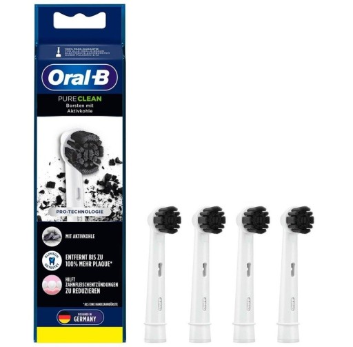 4x НАСАДКИ ДЛЯ УГЛЯ ORAL-B PURE CLEAN ОРИГИНАЛЬНЫЕ