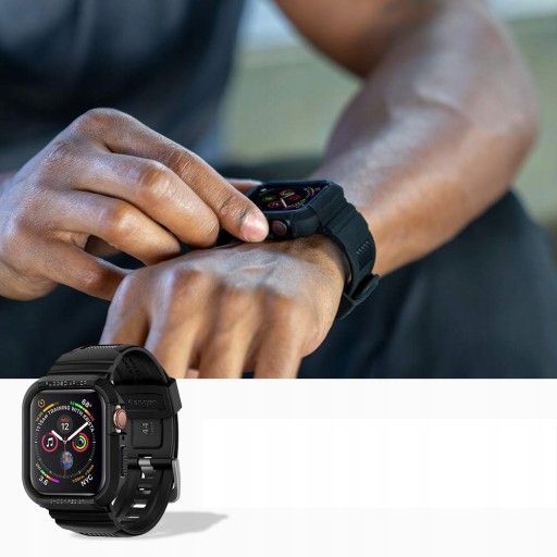 Чехол Spigen с ремешком для Apple Watch 9/8/7 45мм, чехол